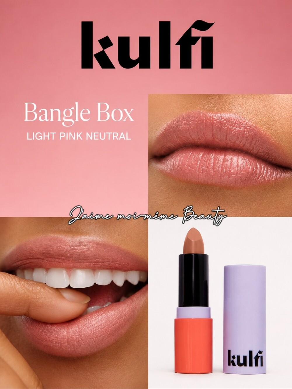 Kulfi Bangle Box Satin Lipstick- Light Pink Neutral